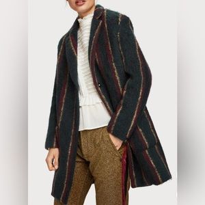 Scotch & Soda brushed wool blend cocoon coat
